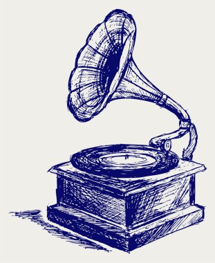 Old record player clipart