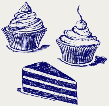 Cute cupcake clipart