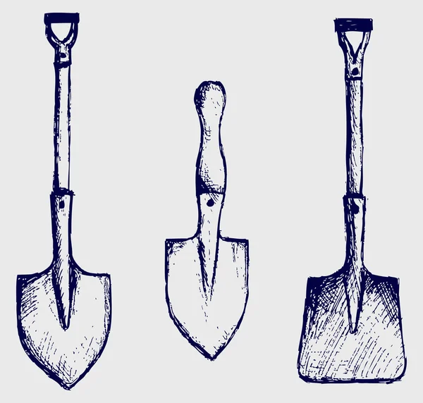 Эскиз лопаты — стоковое фото