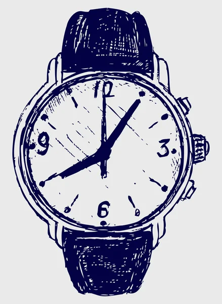 Esbozo del reloj de pulsera — Foto de Stock