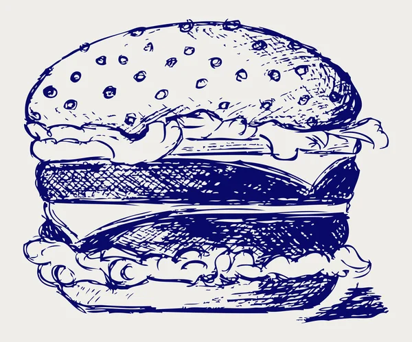 Великий і смачний гамбургер — стокове фото
