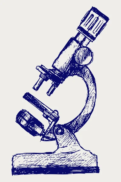 Microscope sketch — Stock Photo, Image