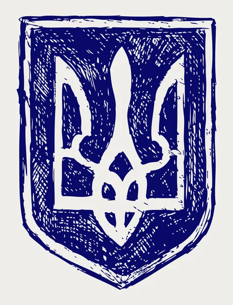 トライデント。ウクライナの紋章 — ストック写真