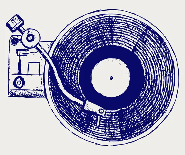 Record player vinyl record — Stockfoto