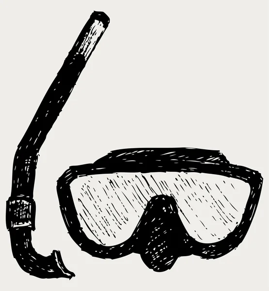 Дайвінг окуляри зі сноркелем — стокове фото