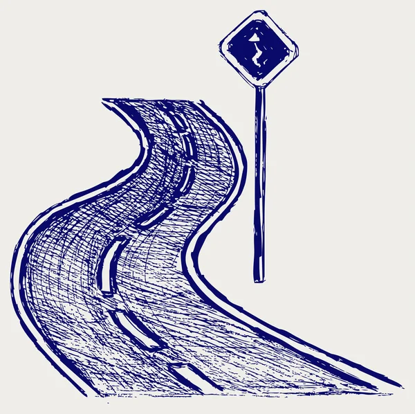 Estrada curva — Fotografia de Stock