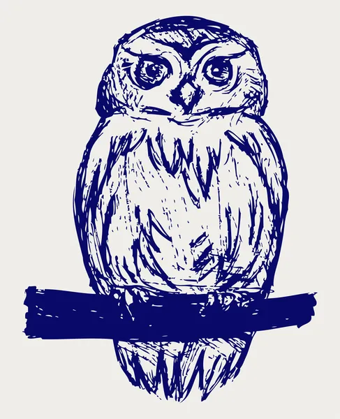 Great Owl Sketch — Stockfoto