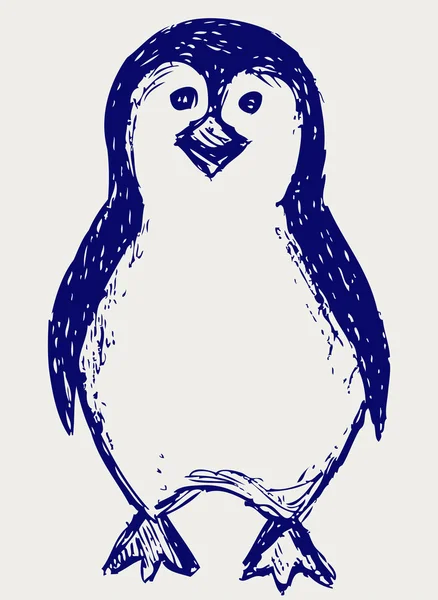 Pingwin szkic — Zdjęcie stockowe