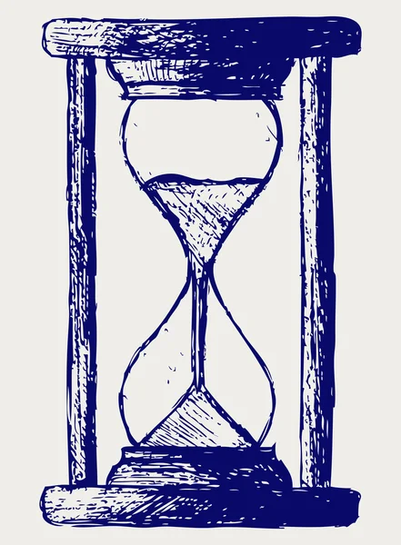 Sketch Hourglass on white — Stok fotoğraf