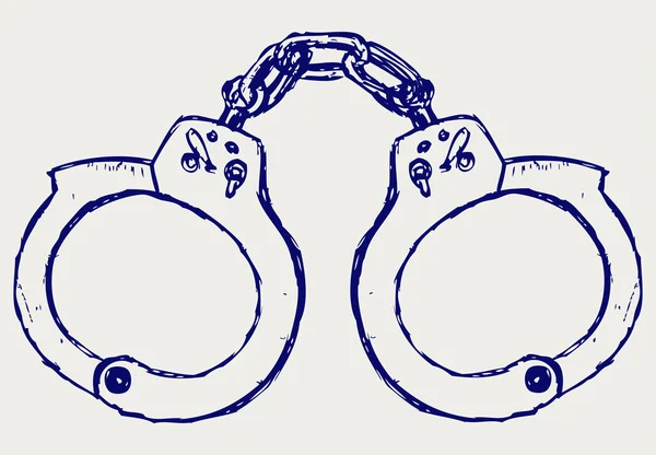 Metal handcuffs — Stock Photo, Image