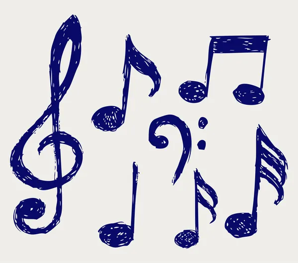 Dibujo notas musicales fotos de stock, imágenes de Dibujo notas musicales  sin royalties | Depositphotos