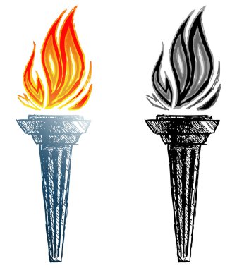 Burning torch clipart