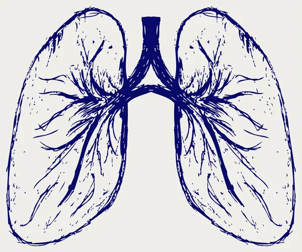 肺的人 — 图库照片