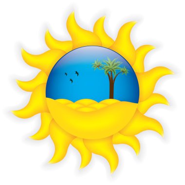 Tropical summer symbol clipart