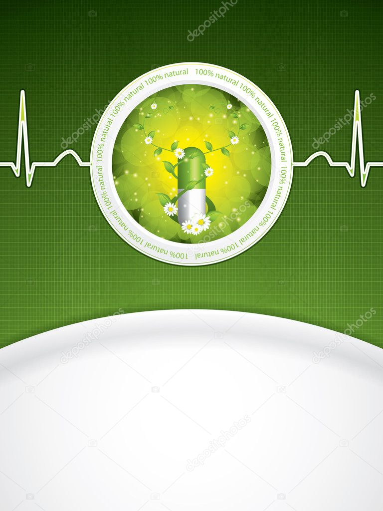 Green medical background — Stock Vector © gigello 11396591