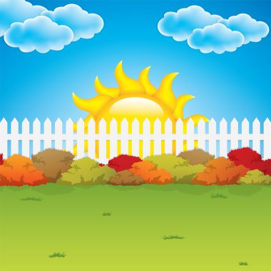 Autumn garden clipart