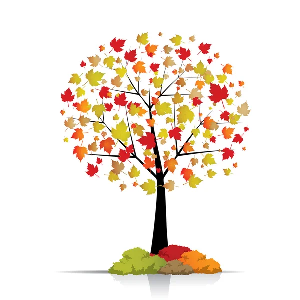 Hermoso árbol de otoño — Vector de stock