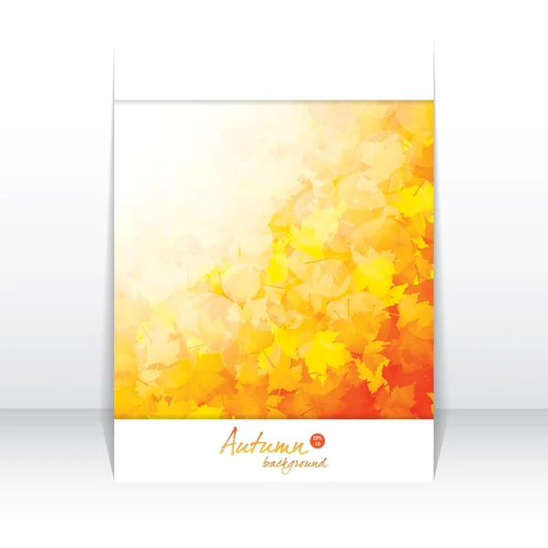 Autumn leaves brochure — Stock Vector