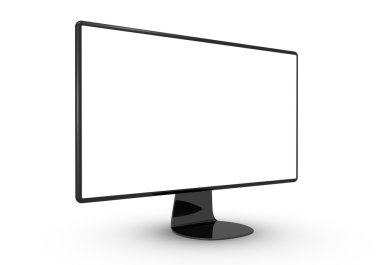 Lcd pc flatscreen monitor clipart