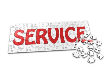 Puzzle of Service clipart