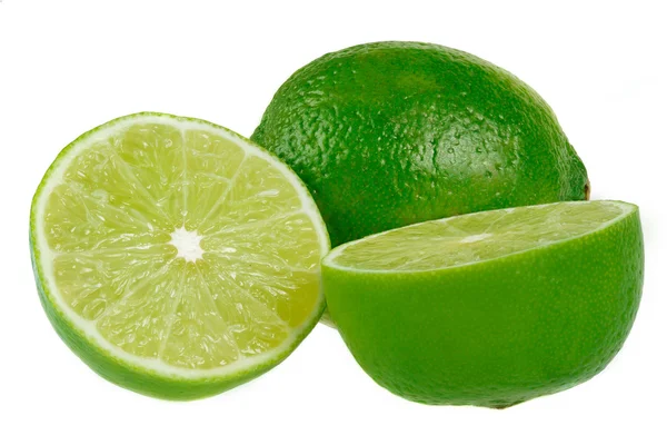 Limes fresco isolato su bianco — Foto Stock