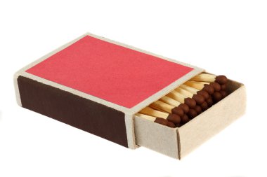Box of matches isolated on white background clipart