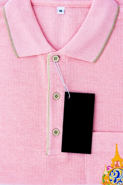 New men's Polo T-shirt and blank label — Stock Photo, Image