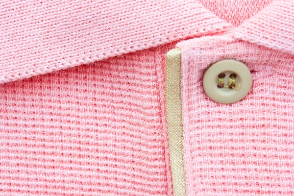 Bliska nowe męskie różowe polo koszulka — Zdjęcie stockowe