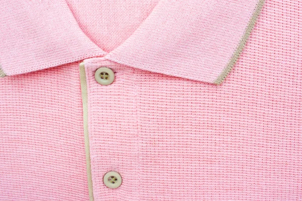 クローズ アップ新しい男性のピンクのポロ t シャツ — ストック写真