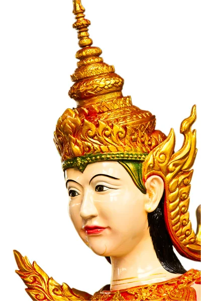 Face of Thai dancing girl sculpture — Stock Photo, Image