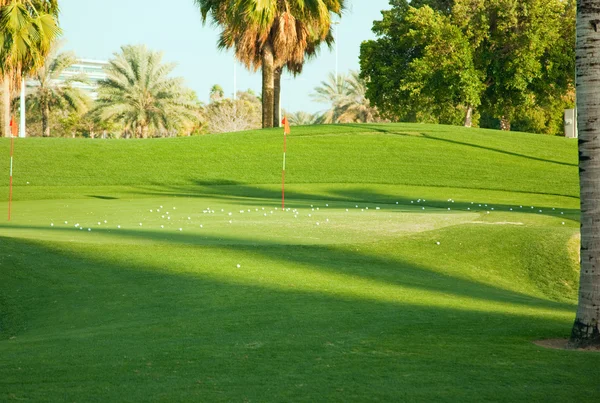 Landschap van groene golfbaan — Stockfoto