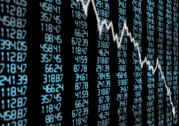 Mercado de valores abajo — Foto de Stock