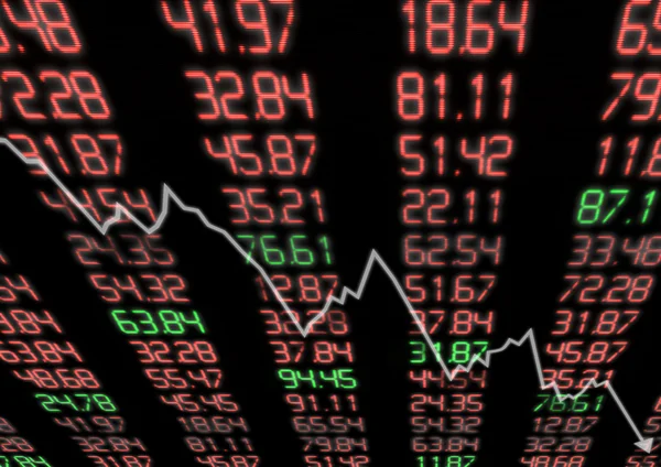 Mercato azionario in calo — Foto Stock