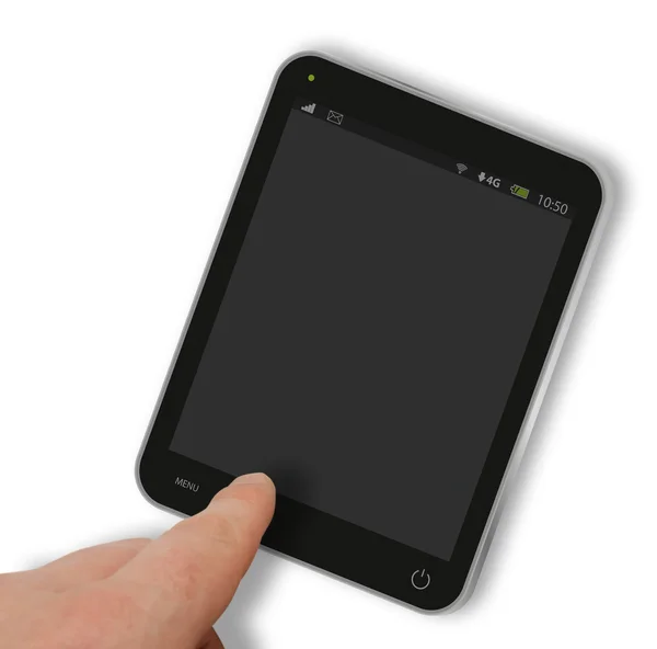 Megható a Tablet Pc - illusztráció — Stock Fotó