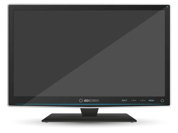 TV on White Background — Stock Vector