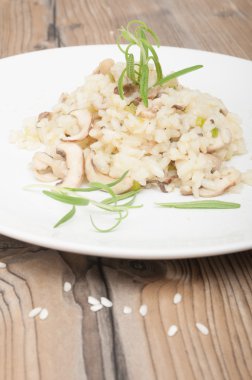 mantarlı risotto