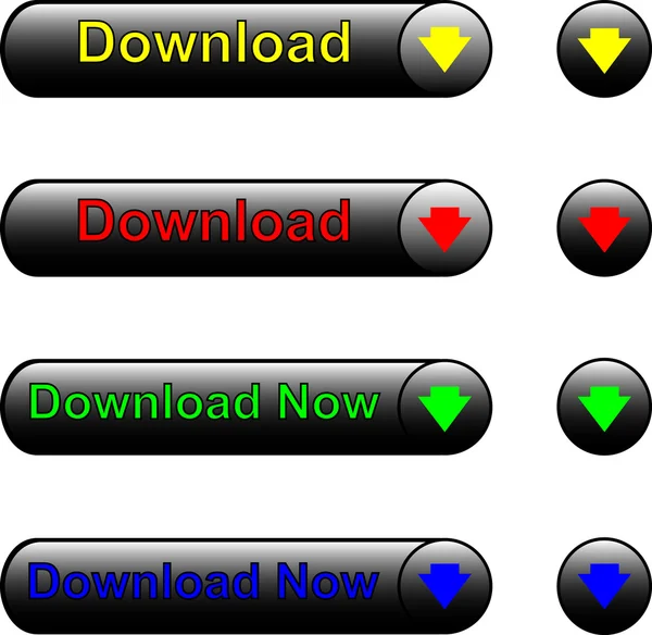 Vector button Download Now — Stock Vector