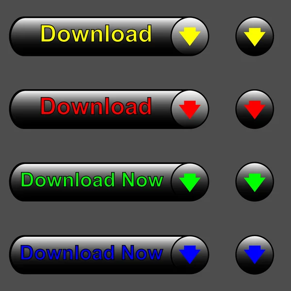 Vector button Download Now — Stock Vector
