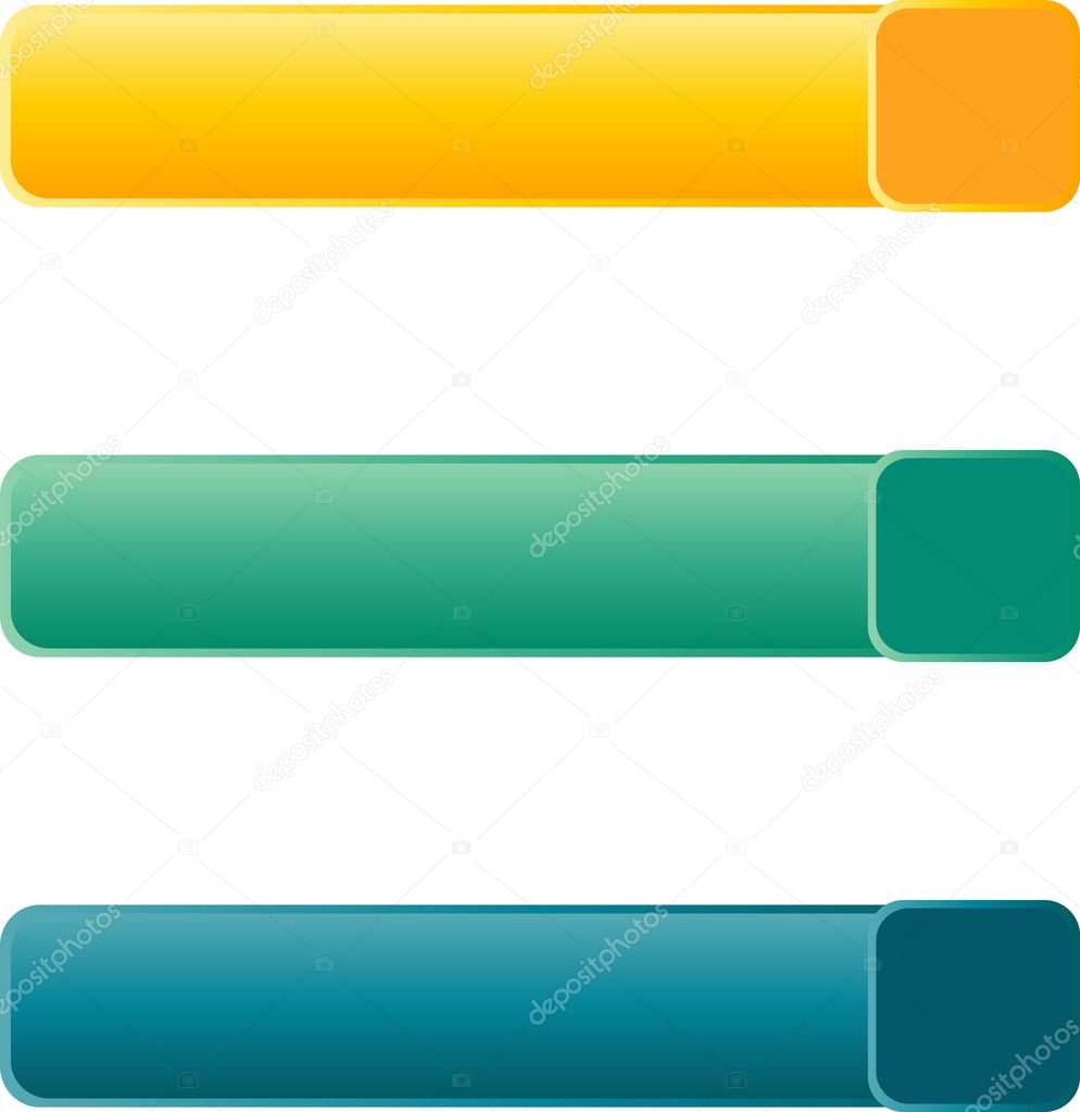 Collection of glossy buttons. Vector illustration.