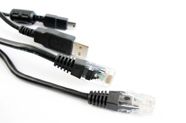 Conector e cabo USB — Fotografia de Stock