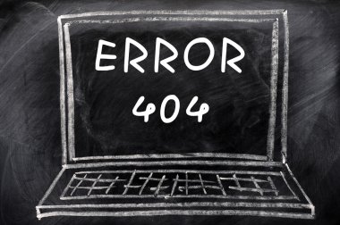 blackboard arka plan üzerinde 404 hata