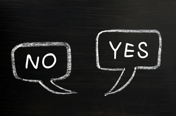 Bolhas de fala para Sim e Não — Fotografia de Stock