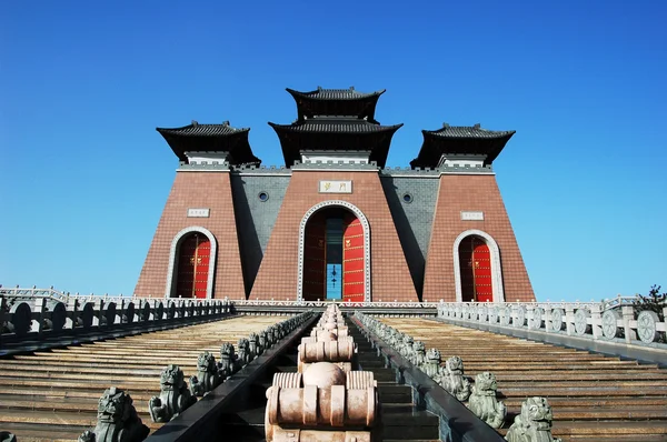 Puerta de China, edificio antiguo chino tradicional — Foto de Stock