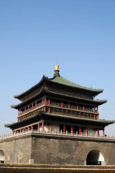 Καμπαναριό στην xian Κίνα — Φωτογραφία Αρχείου