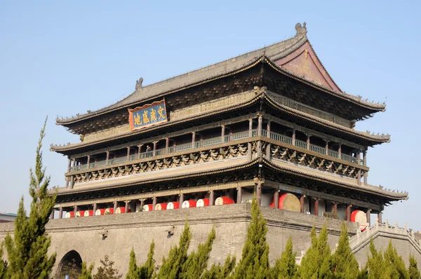 Drum tower i xian Kina — Stockfoto