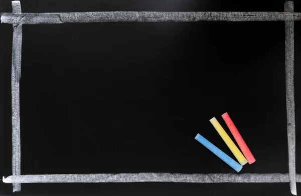 Blackboard bakgrund med en krita ram — Stockfoto