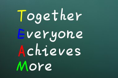 Team acronym for together everyone achieves more clipart