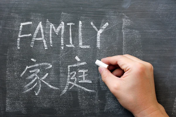 Family - word written on a blackboard — Stock Photo, Image