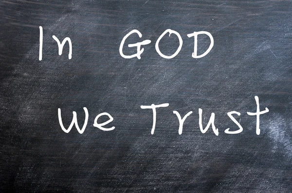 Auf Gott vertrauen wir — Stockfoto