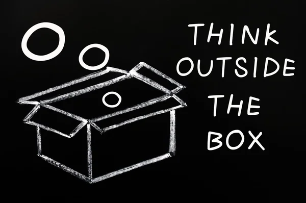 Concepto de "pensar fuera de la caja" " — Foto de Stock